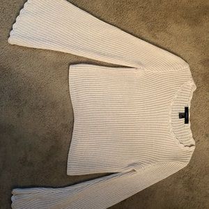 Forever 21 cotton white long sleeve sweater